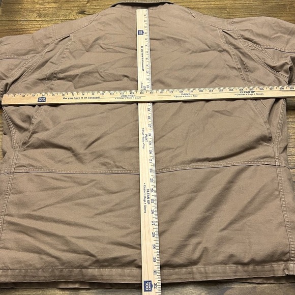 Vtg Eddie Bauer Down Filled Tan Work‎ Chore Barn Coat Medium Detachable Liner - Picture 2 of 7